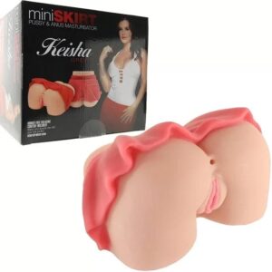 Keisha Grey Mini Skirt Pussy & Anus Masturbator